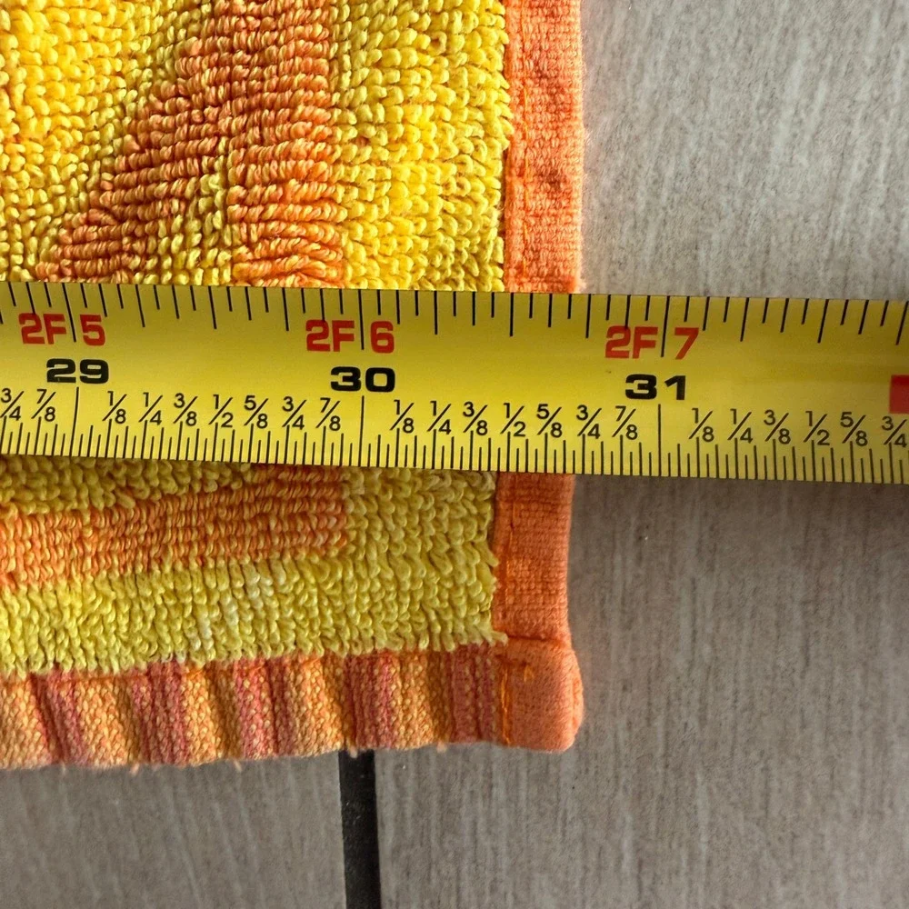 Sand Bar Orange Yellow Sunburst Cotton Beach Towel 30x56 Summer Celestial Sun